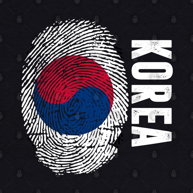 Korea Flag Fingerprint My Story DNA Korean by Your Culture & Merch